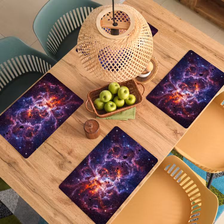 Space - Stars - Abstract - Colorful Placemat vinyl groot -zzsfeer5_Kitchenyeah-website