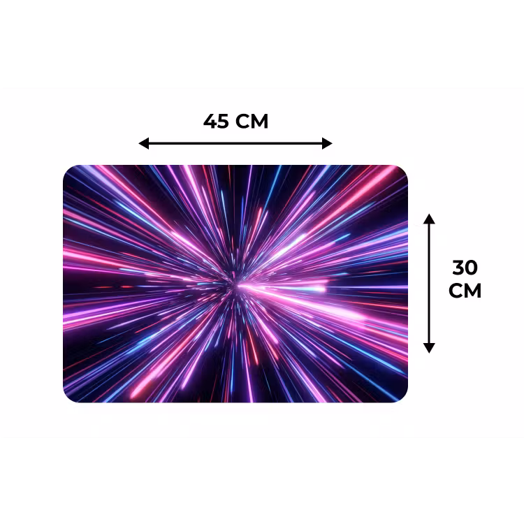 Lichtsnelheid - Ruimte - Roze - Paars Placemat vinyl groot -specs