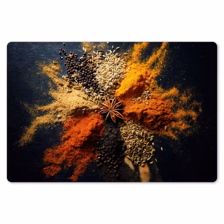 Specerijen - Explosie - Oranje Placemat vinyl groot -zzsfeer1_Kitchenyeah-website