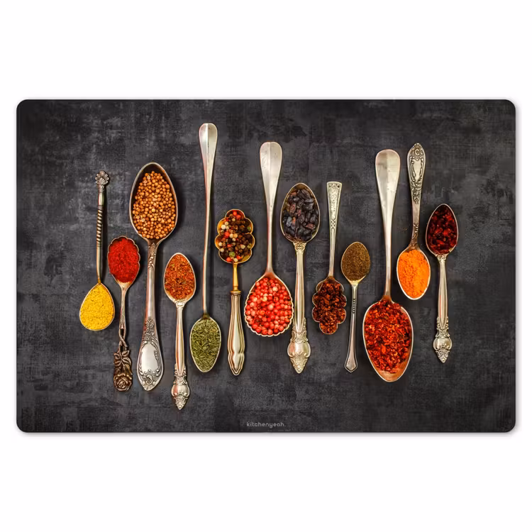 Kruiden - Lepels - Beton Placemat vinyl groot -zzsfeer1_Kitchenyeah-website