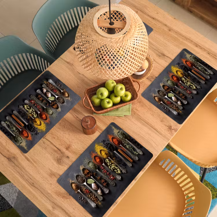 Lepels - Specerijen - Kaneel - Chili Placemat vinyl groot -zzsfeer5_Kitchenyeah-website