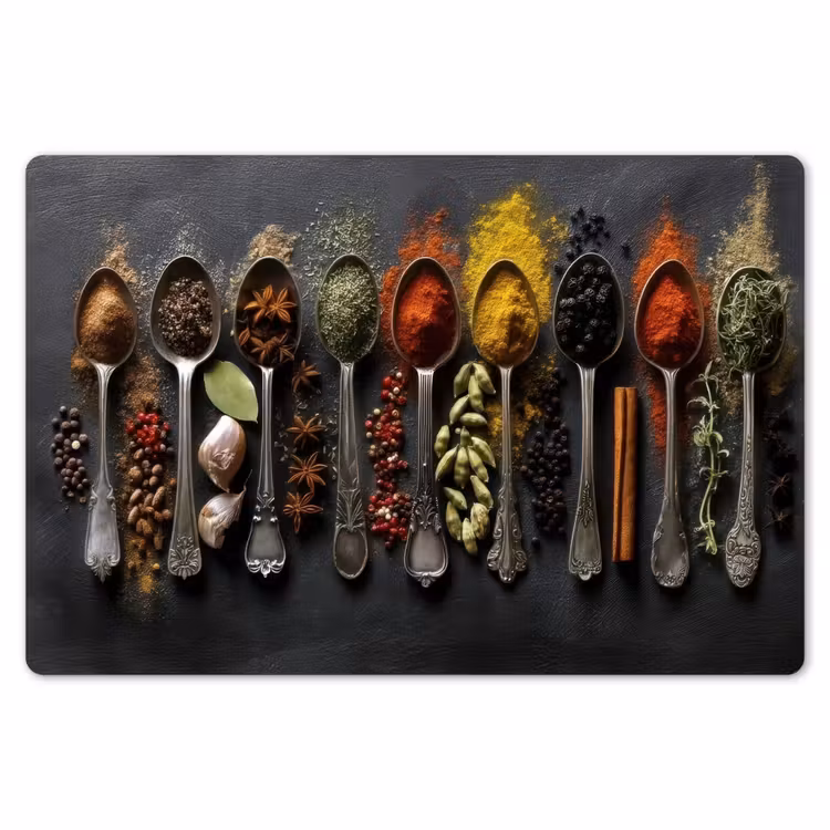 Lepels - Specerijen - Kaneel - Chili Placemat vinyl groot -zzsfeer1_Kitchenyeah-website