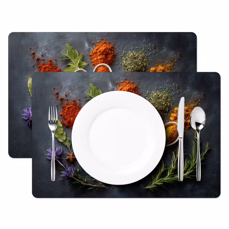 Lepels - Wit - Poeder - Kruiden Placemat vinyl groot -zzsfeer2_Kitchenyeah-website