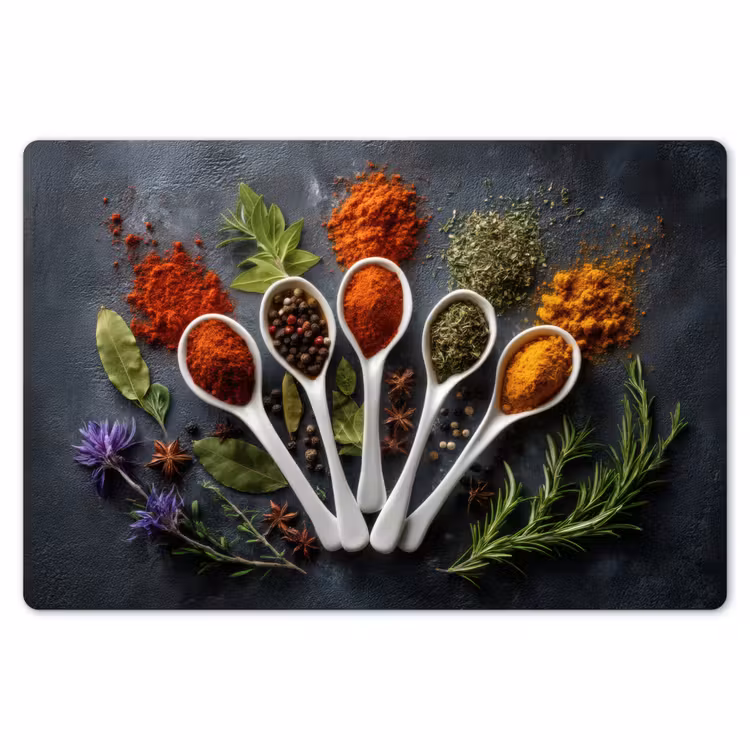 Lepels - Wit - Poeder - Kruiden Placemat vinyl groot -zzsfeer1_Kitchenyeah-website
