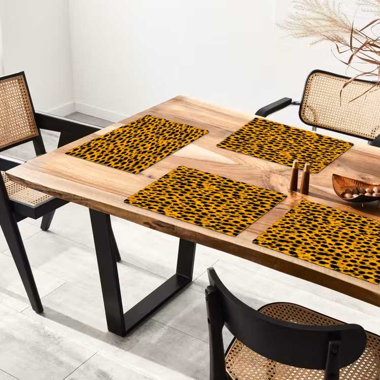 Vlekken - Oranje - Luipaard Placemat vinyl groot 368 -zzsfeer4_Kitchenyeah-website