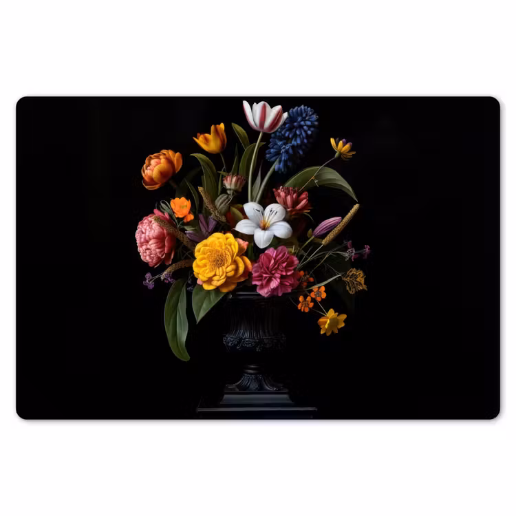 Lente - Bloemen - Klassiek - Vaas Placemat vinyl groot -zzsfeer1_Kitchenyeah-website