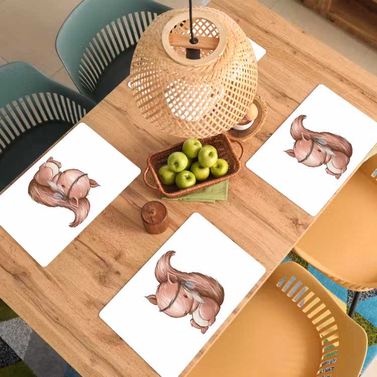 Eekhoorn - Dier - Bosdieren - Bruin Placemat vinyl groot -zzsfeer5_Kitchenyeah-website