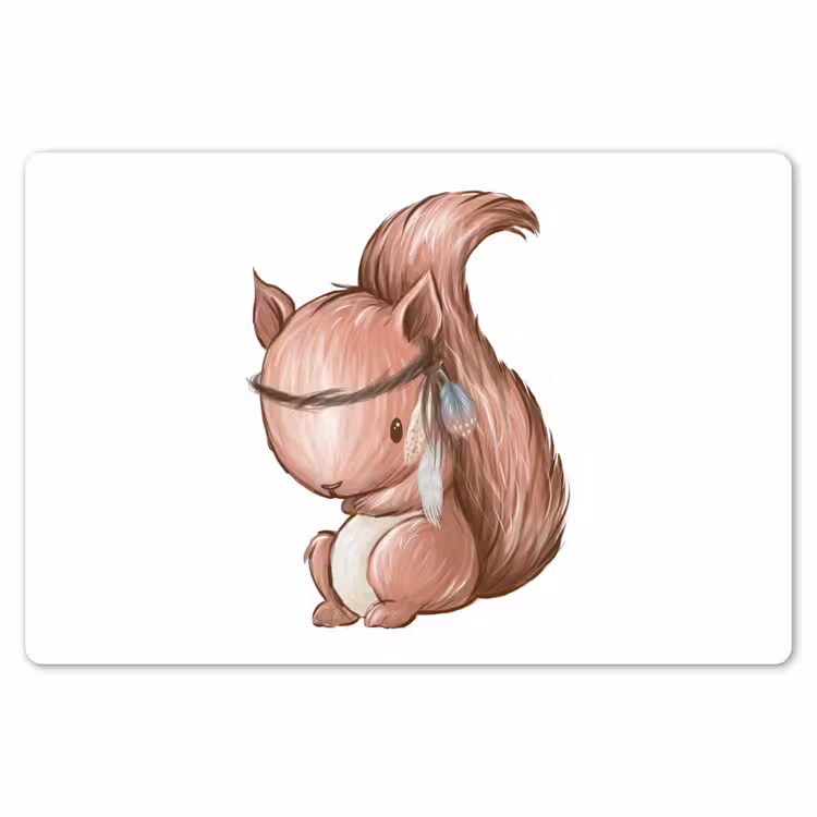 Eekhoorn - Dier - Bosdieren - Bruin Placemat vinyl groot -zzsfeer1_Kitchenyeah-website