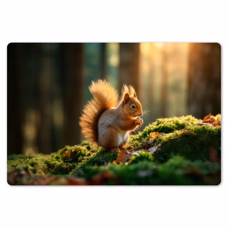 Eekhoorn - Nootje - Gras Placemat vinyl groot -zzsfeer1_Kitchenyeah-website