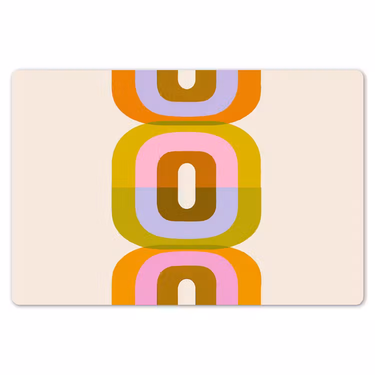 Stapel - Vormen - Geblokt - Oranje Placemat vinyl groot -zzsfeer1_Kitchenyeah-website