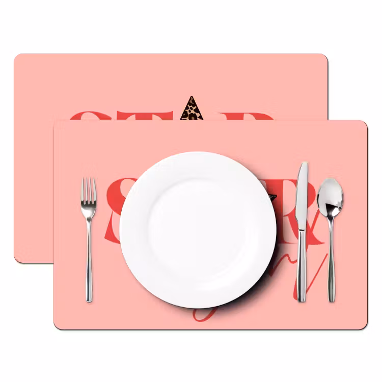 Star girl - Roze - Panter - Ster Placemat vinyl groot -zzsfeer2_Kitchenyeah-website