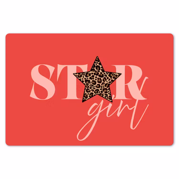 Star girl - Rood - Panter - Ster Placemat vinyl groot -zzsfeer1_Kitchenyeah-website