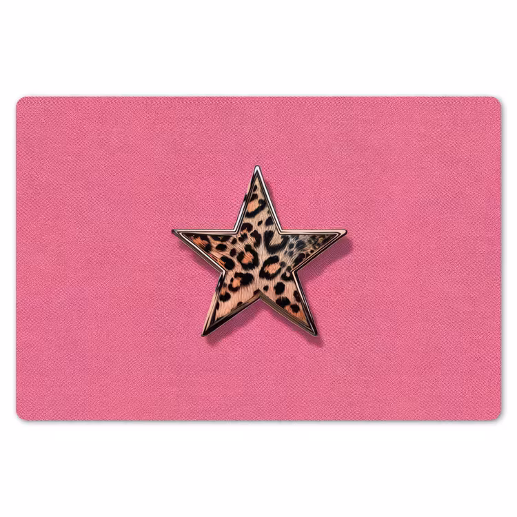 Ster - Luipaard - Print - Roze Placemat vinyl groot -zzsfeer1_Kitchenyeah-website