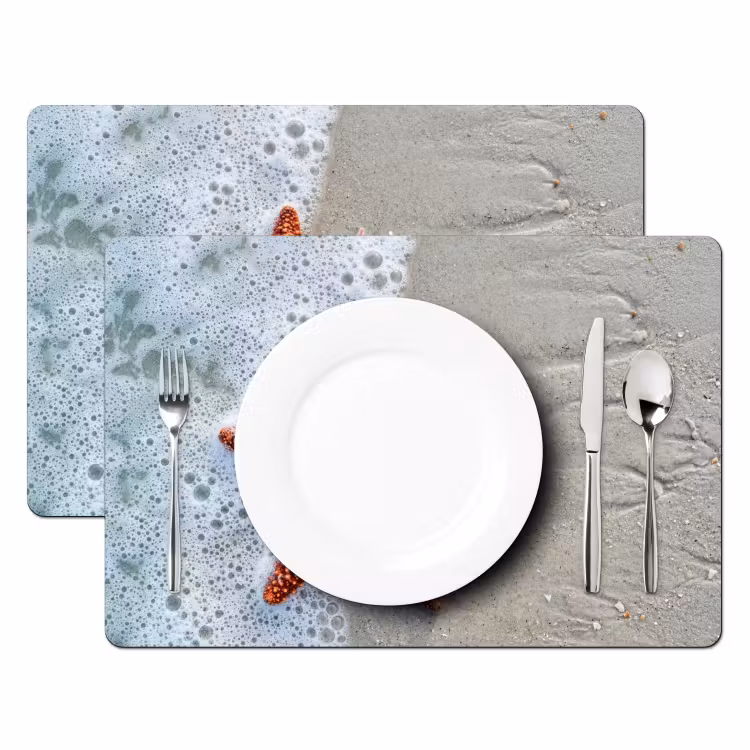 Zeester - Strand - Zee Placemat vinyl groot -zzsfeer2_Kitchenyeah-website
