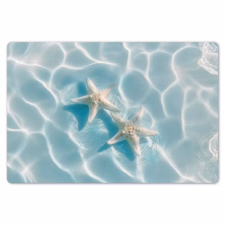 Zeesterren - Golvend water - Rustgevend Placemat vinyl groot -zzsfeer1_Kitchenyeah-website