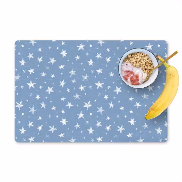 Sterretjes - Patroon - Blauw Placemat vinyl groot 368 -zzzproduct_Kitchenyeah-website