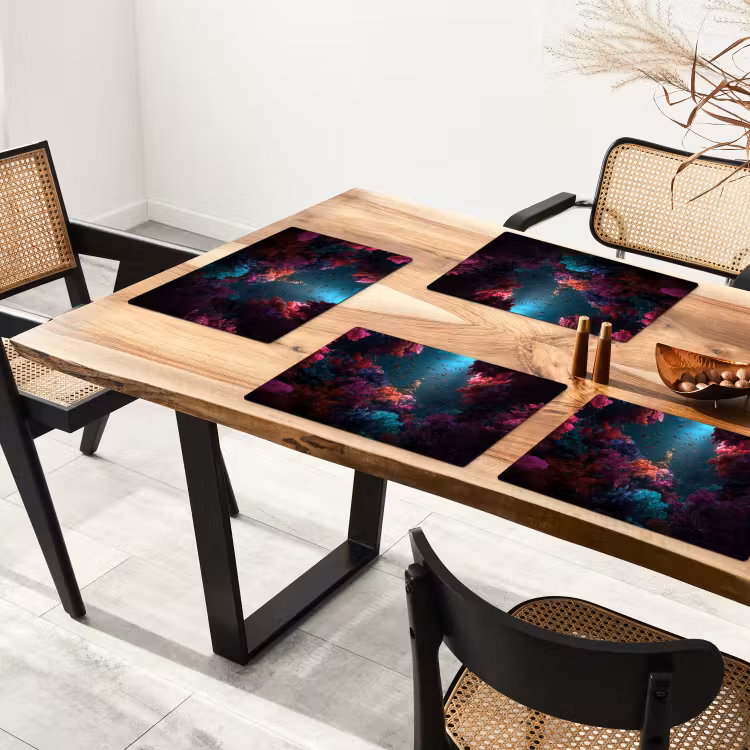 Standbeeld - Zeebodem - Koraal - Kleurrijk Placemat vinyl groot -zzsfeer4_Kitchenyeah-website