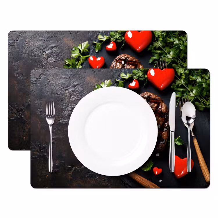 Steak - Hart - Bestek Placemat vinyl groot -zzsfeer2_Kitchenyeah-website