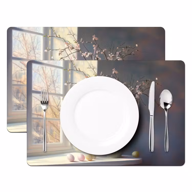 Stilleven - Vaas - Paastak Placemat vinyl groot -zzsfeer2_Kitchenyeah-website
