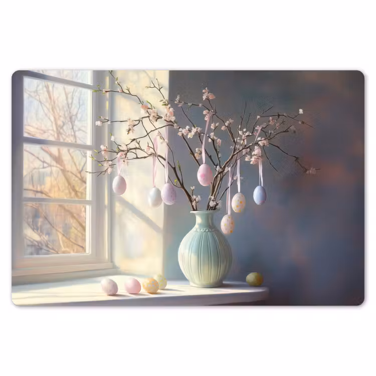 Stilleven - Vaas - Paastak Placemat vinyl groot -zzsfeer1_Kitchenyeah-website