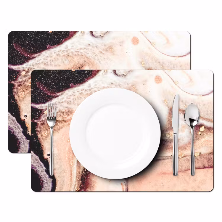 Steen - Marmer - Edelsteen - Abstract - Natuur - Roze Placemat vinyl groot -zzsfeer2_Kitchenyeah-website