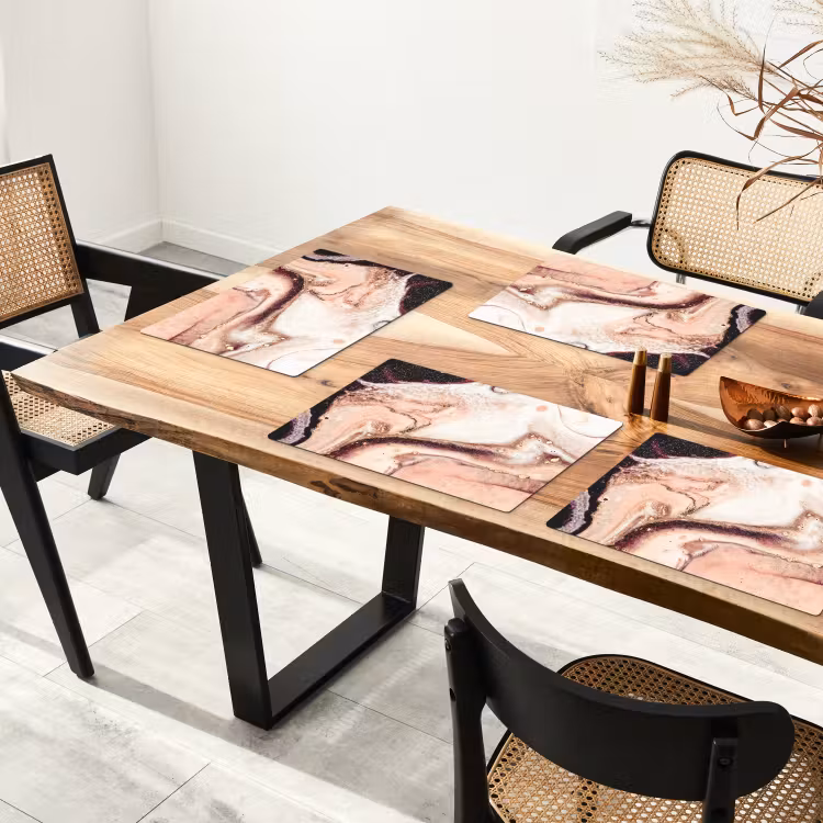 Steen - Marmer - Edelsteen - Abstract - Natuur - Roze Placemat vinyl groot -zzsfeer4_Kitchenyeah-website