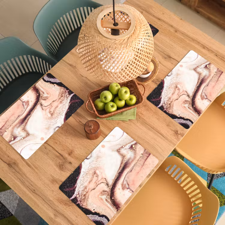 Steen - Marmer - Edelsteen - Abstract - Natuur - Roze Placemat vinyl groot -zzsfeer5_Kitchenyeah-website