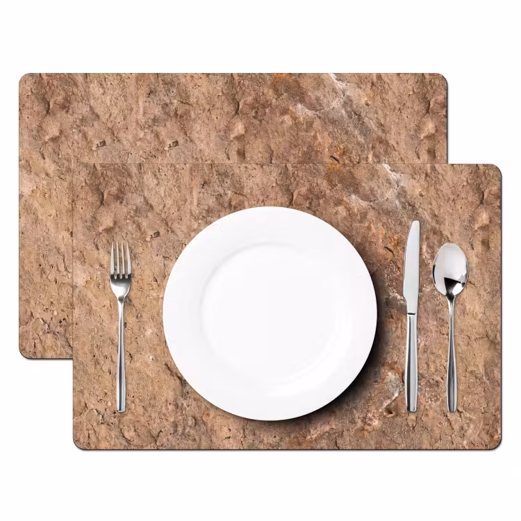 Steen - Natuur - Textuur - Abstract - Bruin Placemat vinyl groot -zzsfeer2_Kitchenyeah-website