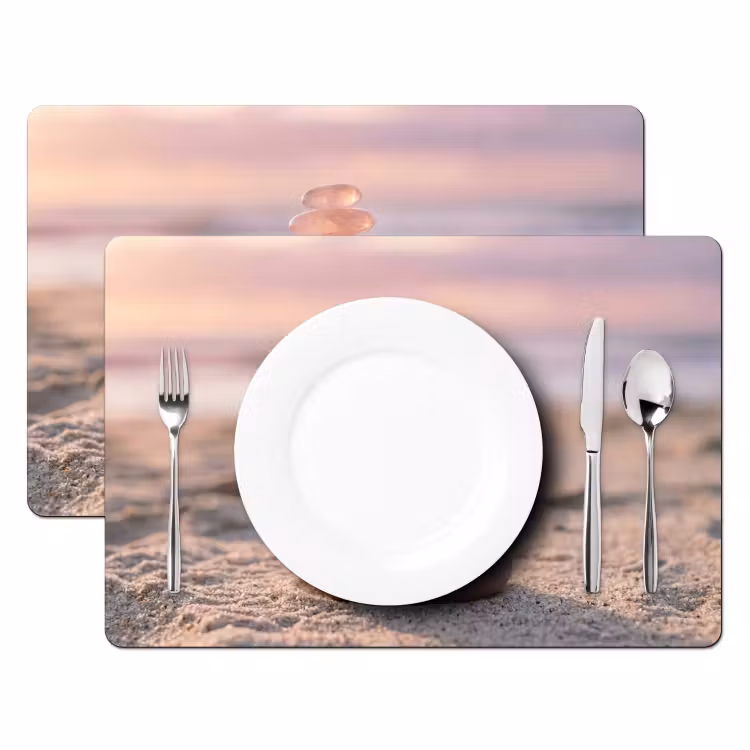 Stenen - Zand - Roze Placemat vinyl groot -zzsfeer2_Kitchenyeah-website
