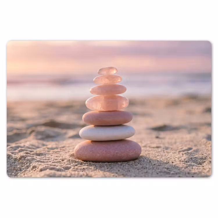 Stenen - Zand - Roze Placemat vinyl groot -zzsfeer1_Kitchenyeah-website