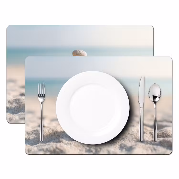 Stenen - Stapel - Zand - Zee Placemat vinyl groot -zzsfeer2_Kitchenyeah-website