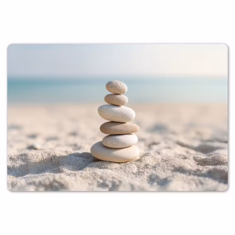 Stenen - Stapel - Zand - Zee Placemat vinyl groot -zzsfeer1_Kitchenyeah-website