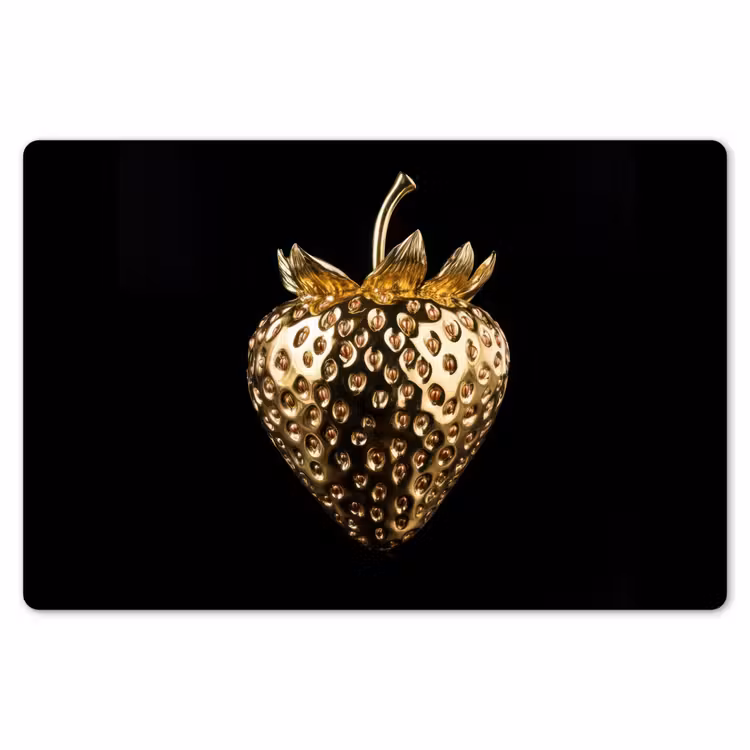 Aardbei - Goud - Zwart - Chrome Placemat vinyl groot -zzsfeer1_Kitchenyeah-website