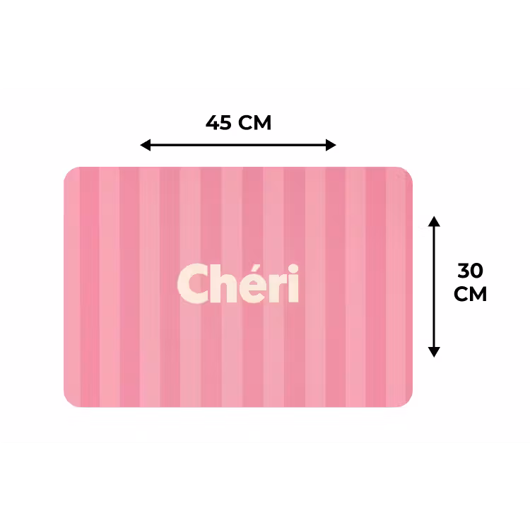 Gestreept - Roze - Chéri Placemat vinyl groot -specs