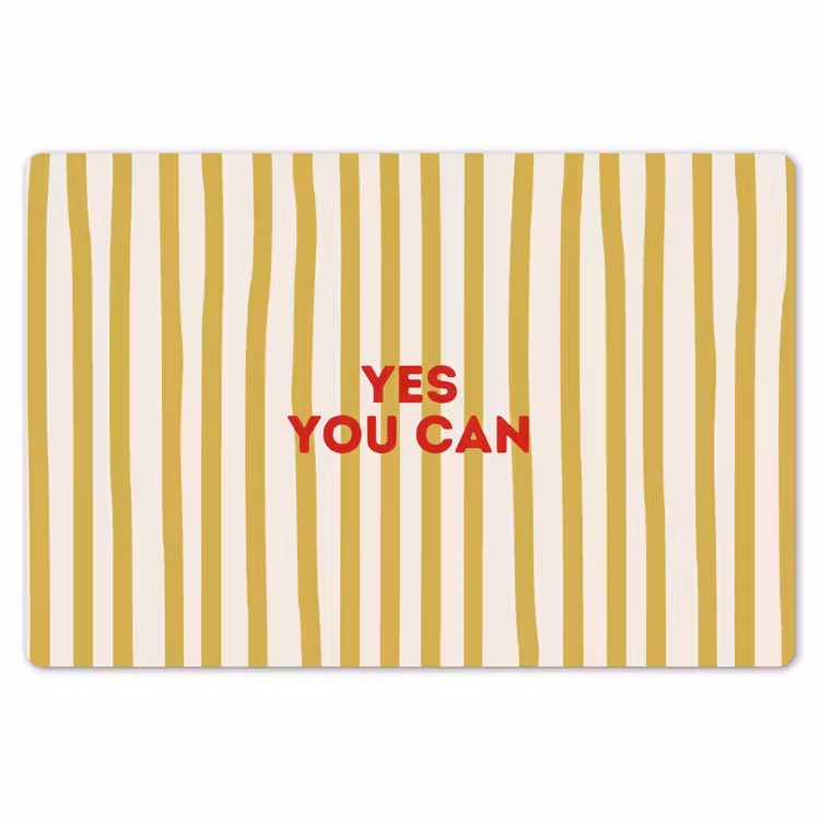 Strepen - Abstract - Yes you can - Rood Placemat vinyl groot -zzsfeer1_Kitchenyeah-website
