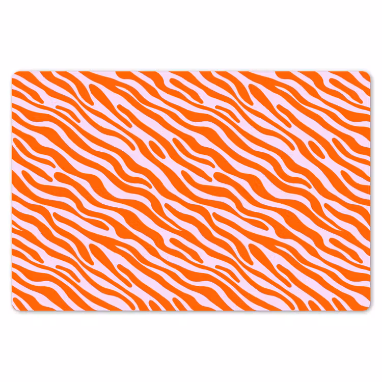 Strepen - Dynamisch - Oranje Placemat vinyl groot 368 -zzsfeer1_Kitchenyeah-website