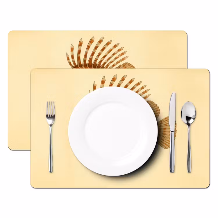 Strepen - Vis - Rond - Stekels Placemat vinyl groot -zzsfeer2_Kitchenyeah-website