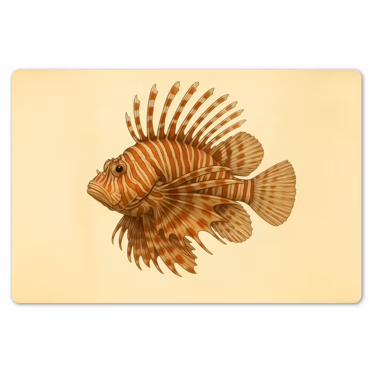 Strepen - Vis - Rond - Stekels Placemat vinyl groot -zzsfeer1_Kitchenyeah-website
