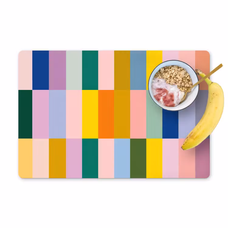 Stroken - Blauw - Patroon - Abstract Placemat vinyl groot -zzzproduct_Kitchenyeah-website