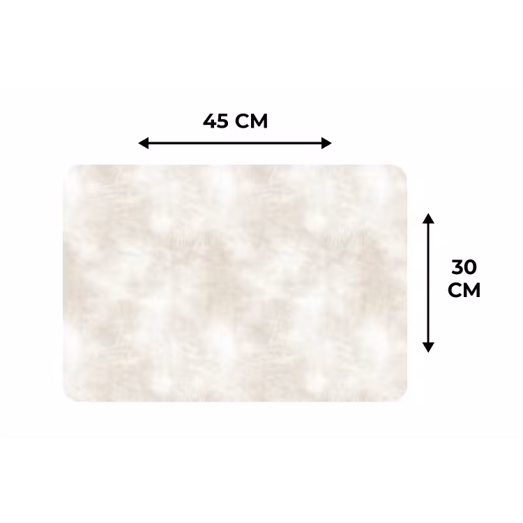 Subtiel - Structuur - Beige Placemat vinyl groot 368 -specs