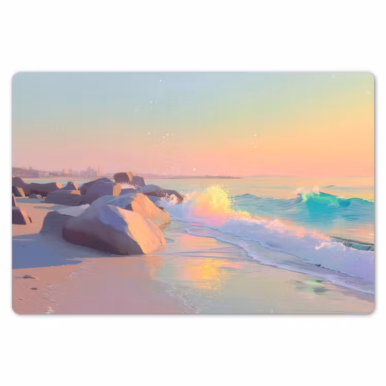 Zomerlicht - Strand - Fonkelende accenten Placemat vinyl groot -zzsfeer1_Kitchenyeah-website