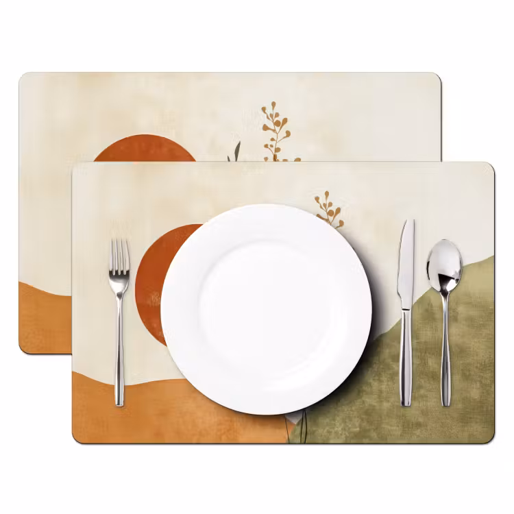 Zon - Abstract - Takken - Oranje Placemat vinyl groot -zzsfeer2_Kitchenyeah-website