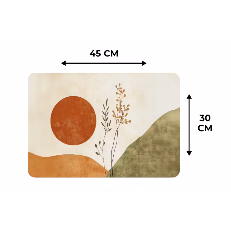 Zon - Abstract - Takken - Oranje Placemat vinyl groot -specs