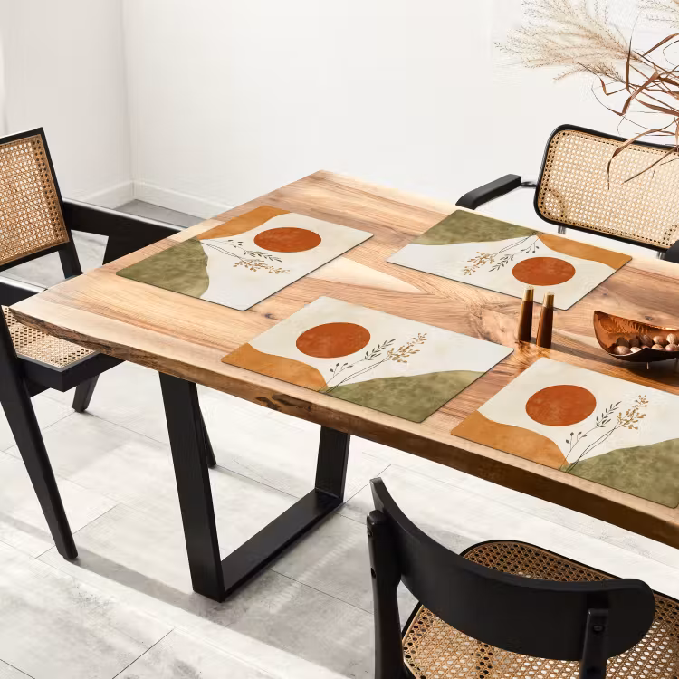 Zon - Abstract - Takken - Oranje Placemat vinyl groot -zzsfeer4_Kitchenyeah-website