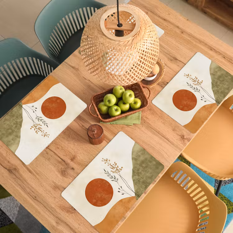Zon - Abstract - Takken - Oranje Placemat vinyl groot -zzsfeer5_Kitchenyeah-website