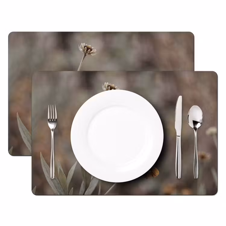 Zonnehoed - Droogbloemen - Geel - Warm Placemat vinyl groot -zzsfeer2_Kitchenyeah-website