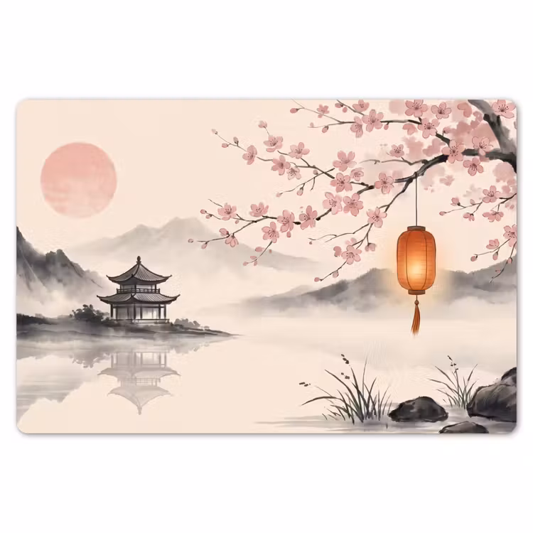 Zon - Japans - Traditioneel Placemat vinyl groot -zzsfeer1_Kitchenyeah-website