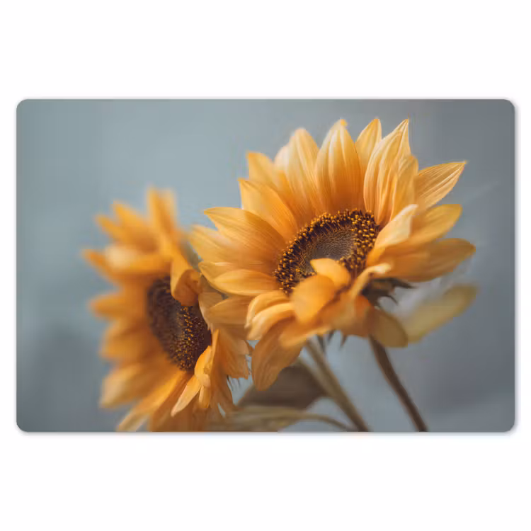 Zonnebloemen - Geel - Wazig Placemat vinyl groot -zzsfeer1_Kitchenyeah-website