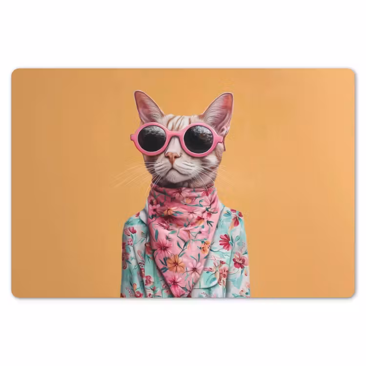 Zonnebril - Kat - Sjaal - Bloemen Placemat vinyl groot -zzsfeer1_Kitchenyeah-website