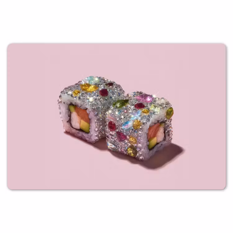 Sushi - Rolletjes - Steentjes - Kleurrijk Placemat vinyl groot -zzsfeer1_Kitchenyeah-website